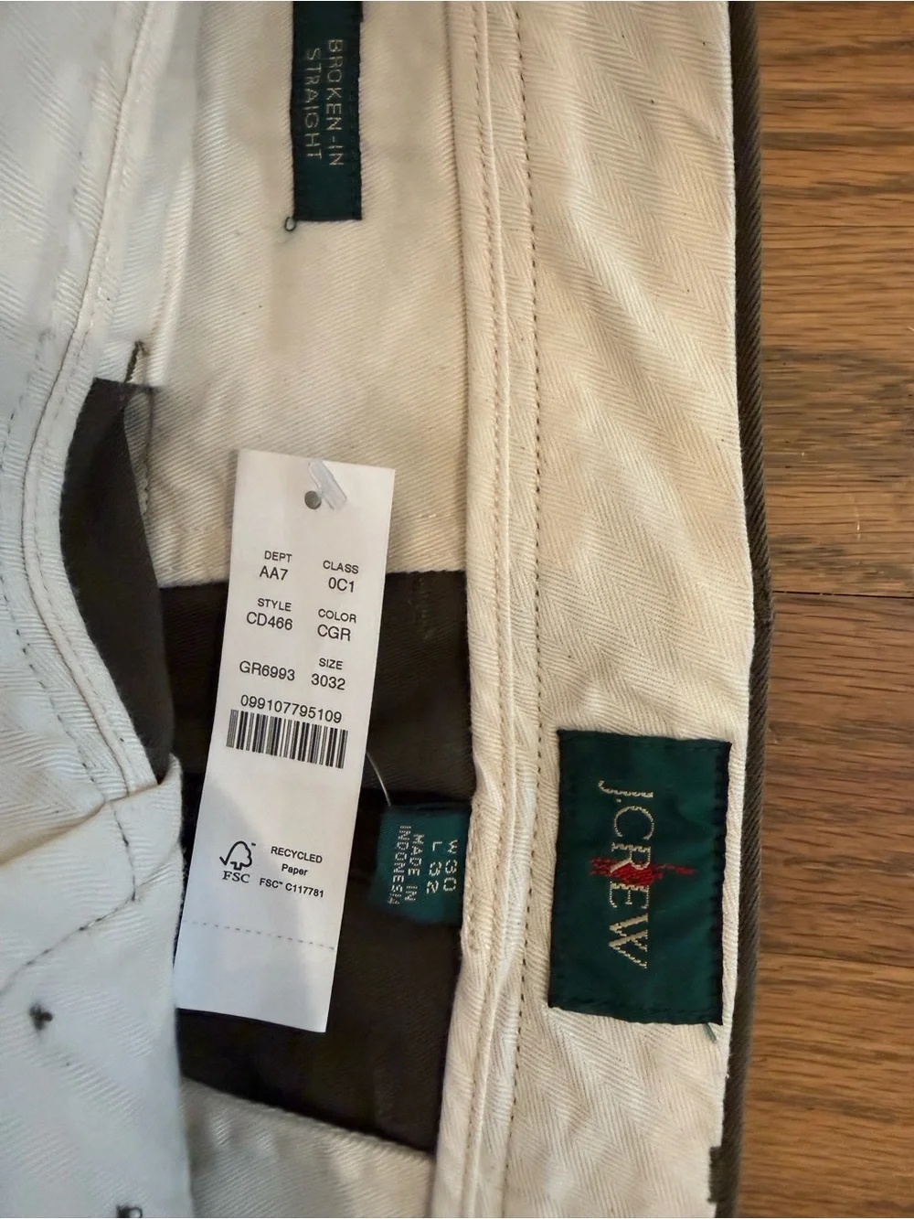 J. Crew Broken-In Straight Chino Pant